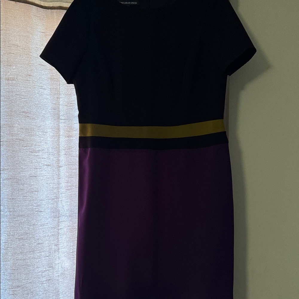 Jones Wear Black and Purple Mini Dress